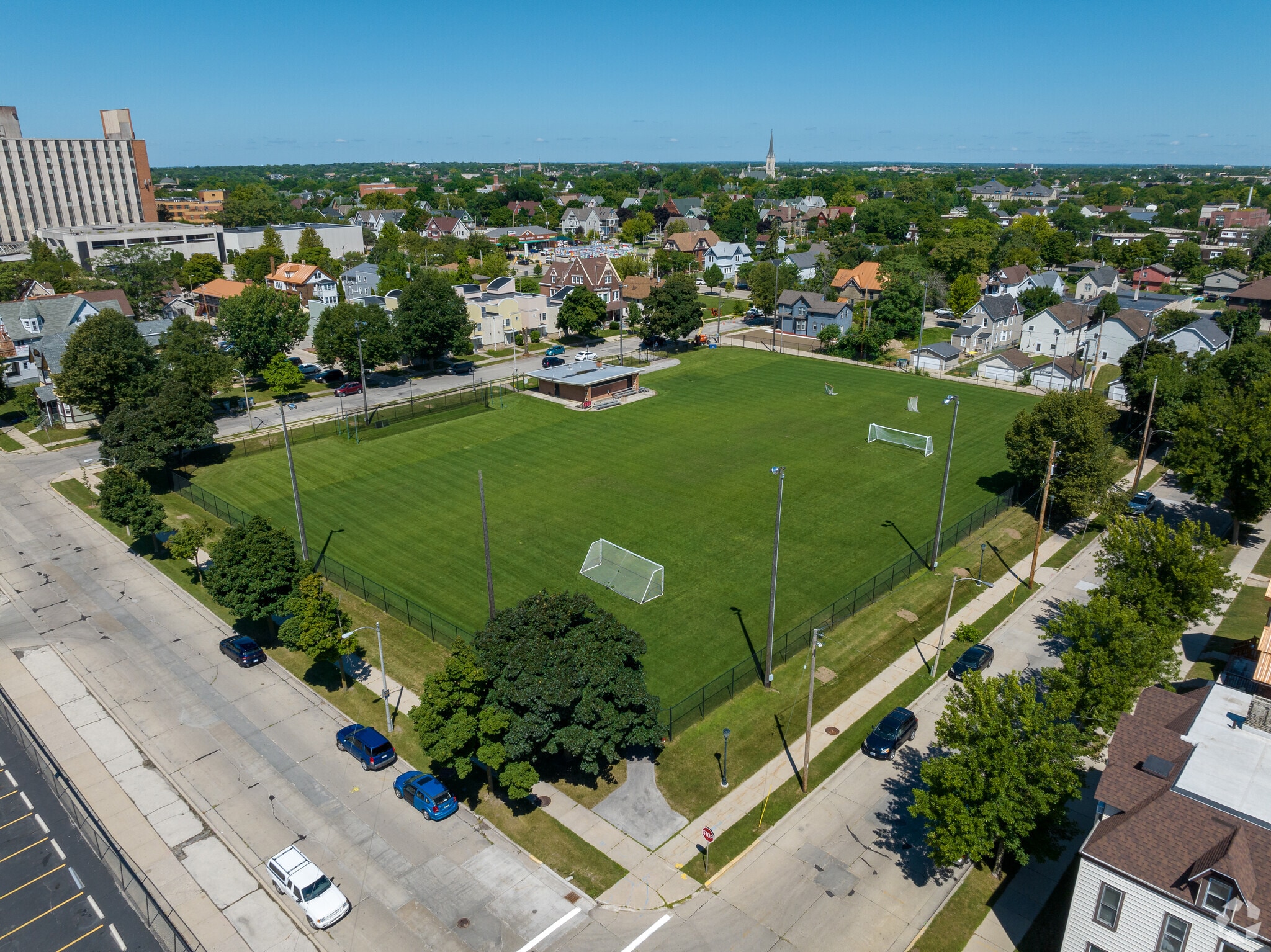 Aerial view of Norris Park surrounding landscape