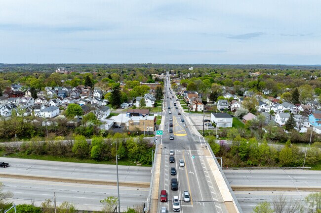 A view of Tallmadge Avenue and Route Eight in the North Hill Neighborhood.