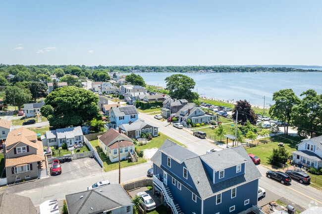 Explore the town's lush greenery from an aerial perspective in North Swansea, MA.