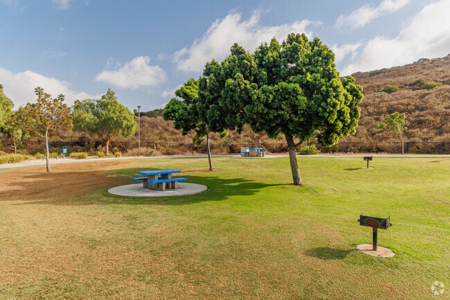 Ocean View Hills Neighborhood Park is a lush green space in a largely residential neighborhood.