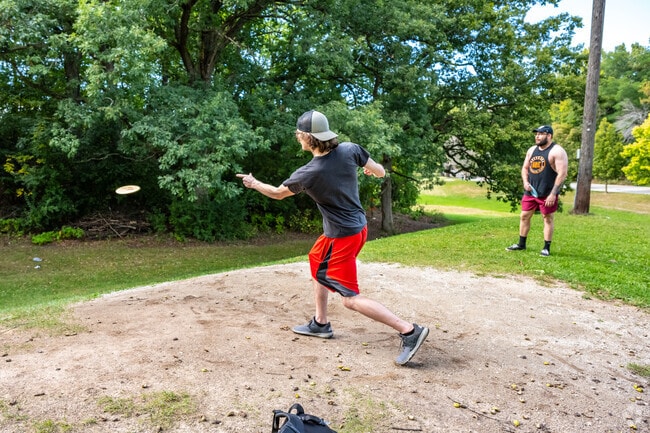 Play a round of disc golf at the Triangle Sports Area in Baird Creek.