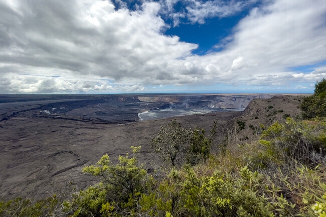 Get a look at an active volcanic crater inside the national park.