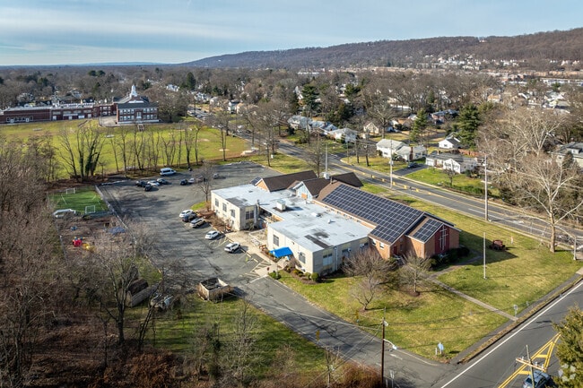 An elevated view of the campus at Sundance School, located in North Plainfield, NJ.