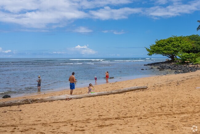 Puu Poa Beach in Princeville offers stunning views of the Pacific Ocean.