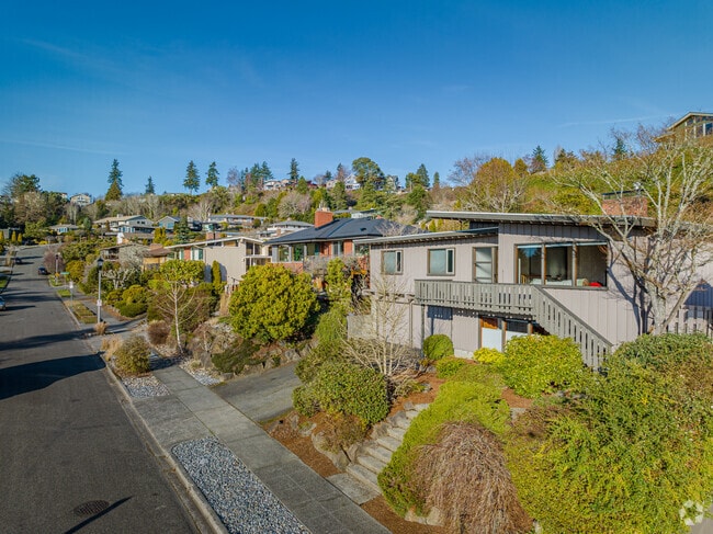 Contemporary homes grace the Fauntleroy neighborhood.