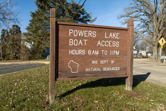 Powers Lake offers public boat access to its residents.