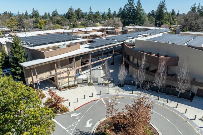 Hillview Middle School provides modern education for residents of Flood Park.