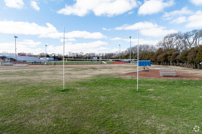 Cheney Middle School has a small football field.