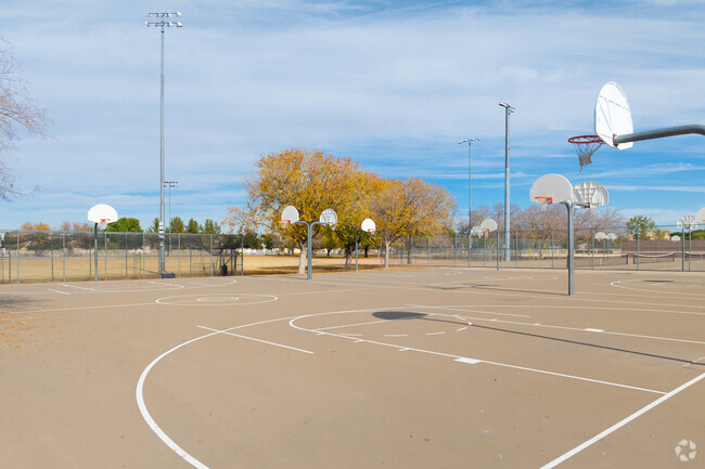 Students at Kyrene Aprende Middle School in Chandler has access to outdoor basketball courts.