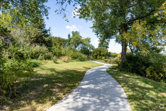 Walking trails are never far away in the North Central Omaha neighborhood.