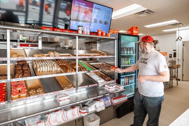 Pick up sweet treats at Shipley Do-Nuts near Downtown Fountain.