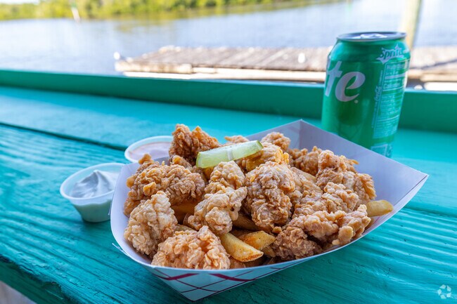 City Seafood offers fried favorites like alligator and crab on the waterfront.