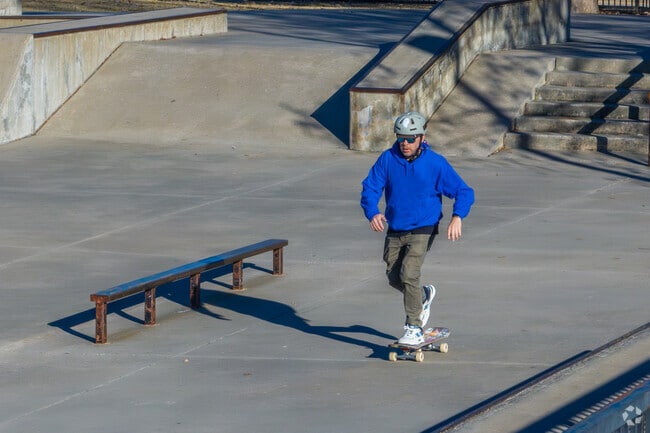 The skate park at Allen Station Park is a go-to destination for local skaters looking to practice and connect.