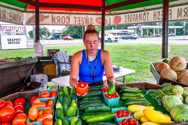 Farm fresh produce found in the city center of North Branch.