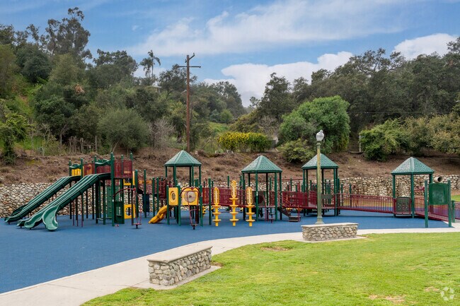 Ganesha Park in Pomona Valley includes a playground, sports courts, and family-friendly amenities.