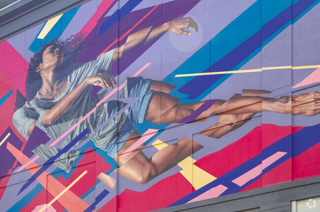 The mural along the Regal Majestic Imax Theater in Downtown Silver Spring is a sight to behold.