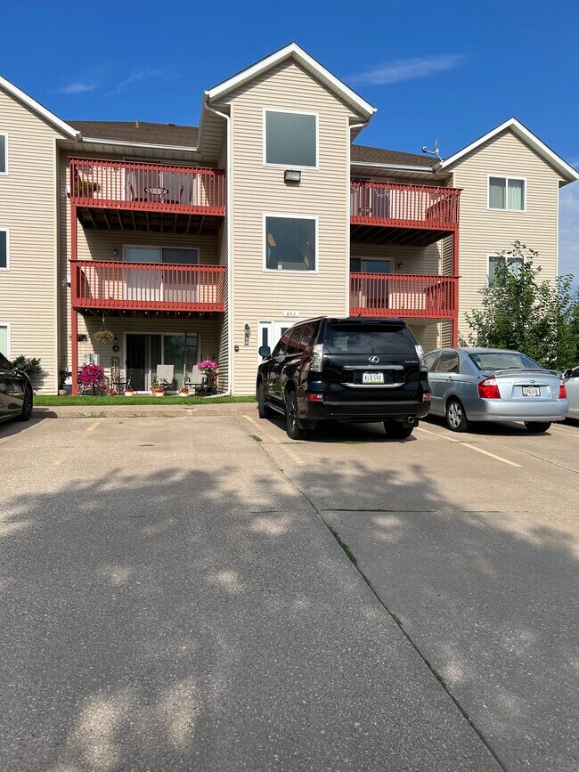 Secured entry with plenty of parking.