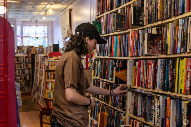 North End resident can enjoy browsing the stacks at Violet's Book Exchange.