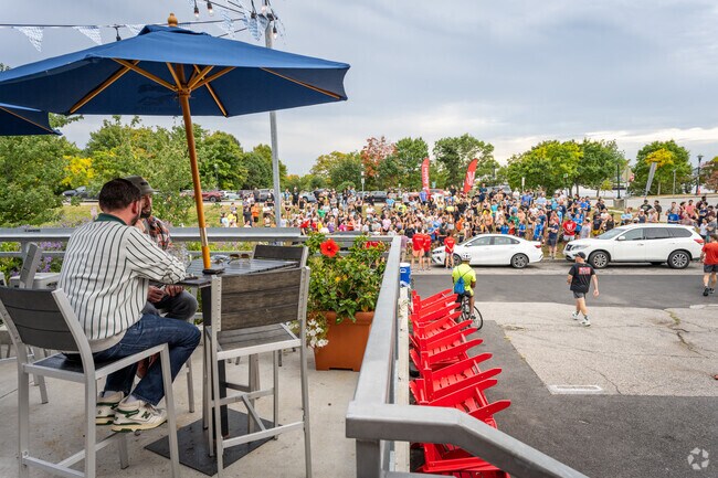 Enjoy a refreshing brew after your run with the Narragansett crew, in Fox Point.