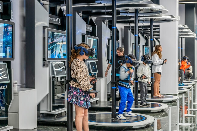 Check out Odyssey VR for games at Irvine Spectrum near Laguna Altura.