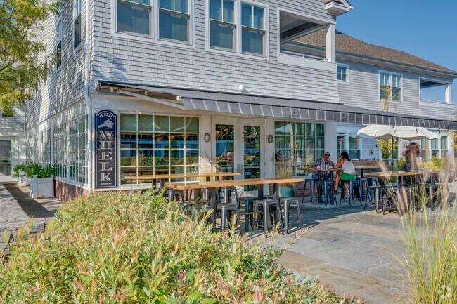 The Whelk in Saugatuck is a popular waterfront restaurant with delicious seafood.