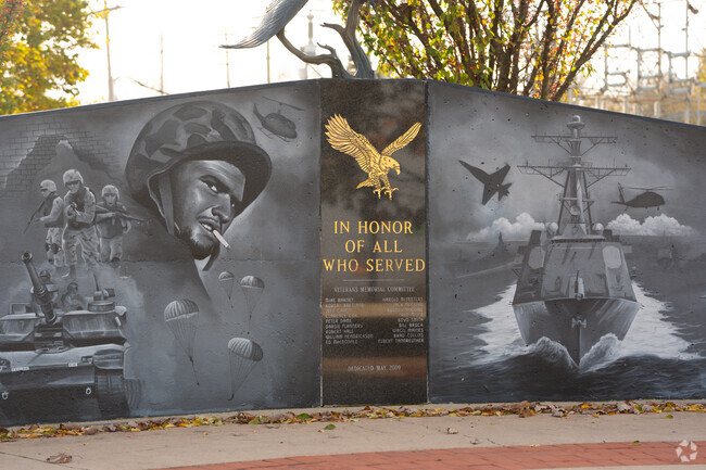 A few minutes from main street you will find a Veterans memorial to honor the once who served.