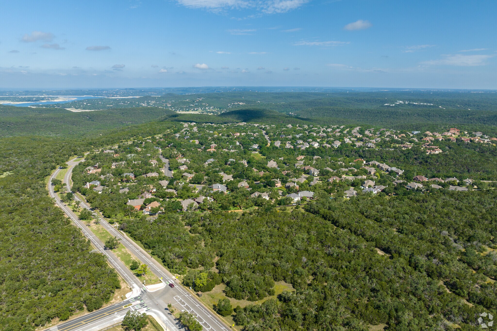 Grandview Hills in northwest Austin offers a suburban lifestyle with hill country views and access to urban amenities.