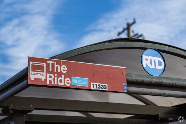 Dozens of RTD bus stops can be found around Chaffee Park, Denver, Colorado.
