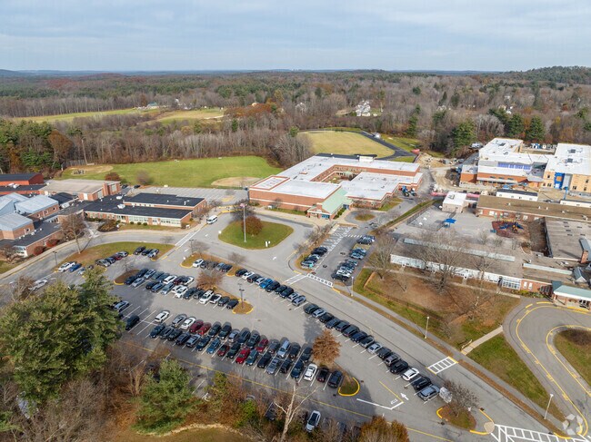Natural woodlands surround Florence Roche Elementary School.
