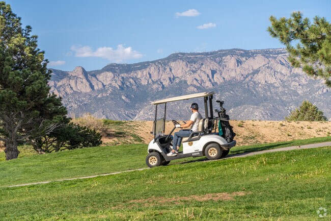 Tanoan Community residents benefit from the beauty of the adjacent golf course and its picturesque scenery.