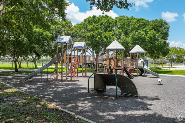 Wellington Village Park has a playground for local kids to explore.