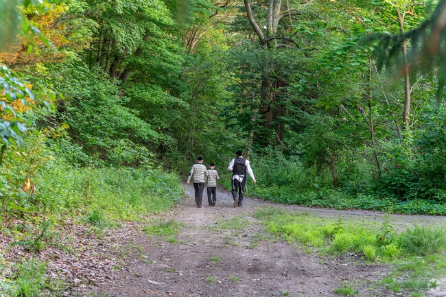 Gonzaga Park is popular among residents of Kiryas Joel and has an athletic field and hiking trails, including a access to the Long Path trail.