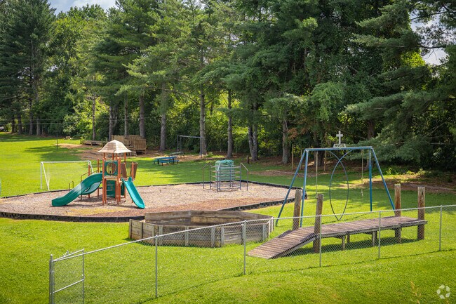 Students will find many places to stretch and play at Hickory Valley Christian School.