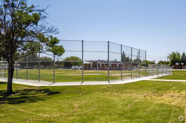 The baseball field at Ericson Elementary School in Fresno encourages students to work as a team.