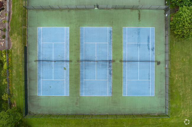 Tennis players at Thomas McKean High School in Wilmington have facilities on site.