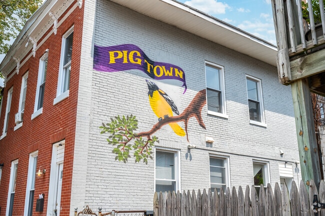 Pigtown sits just 10 minutes northeast of Morrell Park, offering easy access between neighborhoods.