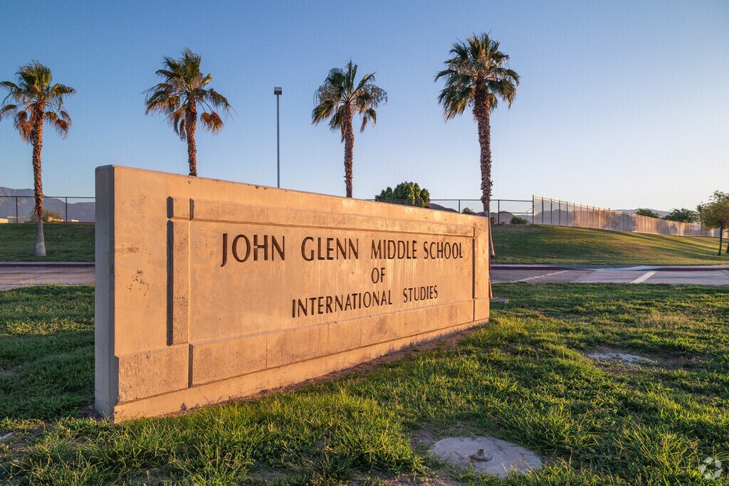 Students enjoy the atmosphere at John Glenn Middle School Of International Studies in Indio.