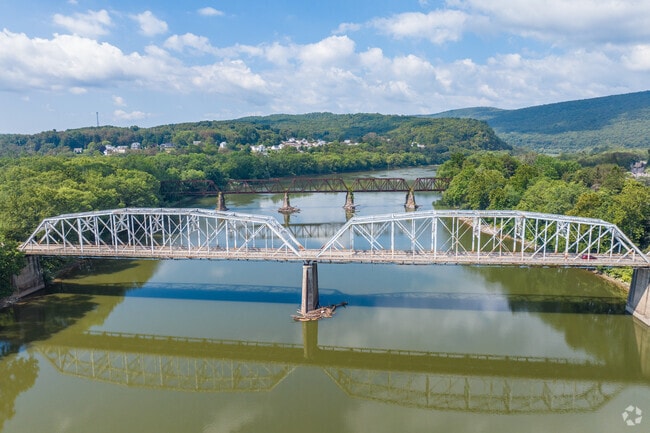 The Susquehanna River serves as the northern border of Nanticoke in Luzerne County.