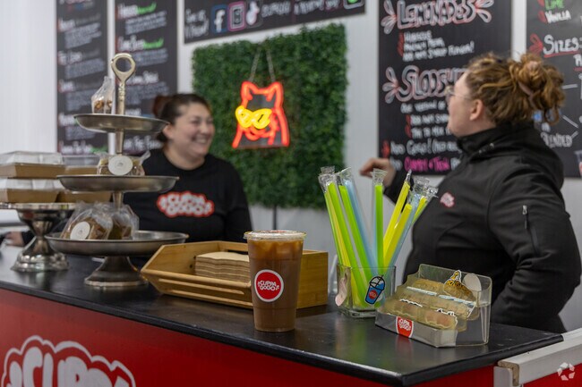 Rose and Emery of Cuppa Gogo whip up fresh local coffee near Duffy neighborhood.