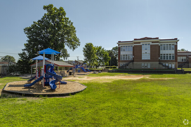 Students enjoy a large secure campus at Piedmont Community Charter School.
