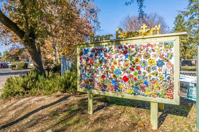 The artwork and murals at Pioneer Elementary School are inspiring.