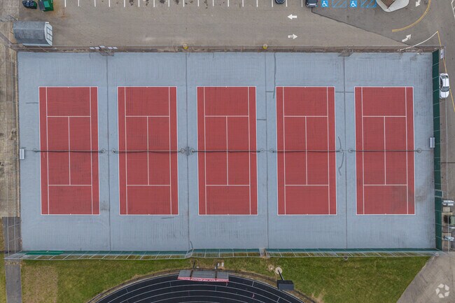 Tennis courts await students from the Canton South Middle School in the Outer Canton community.