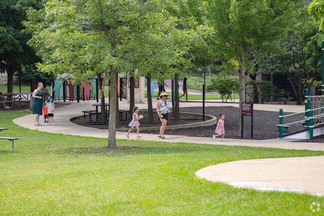 Independence Grove Forest Preserve in Libertyville has a great playground.