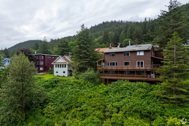 Homes in Douglas often feature large porches and windows that provide stunning views.