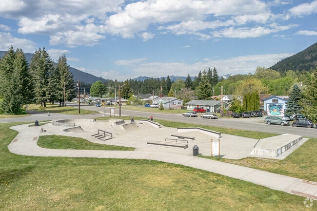 Grab a skateboard and head to the skate park at Old School Park near Swede Heaven.