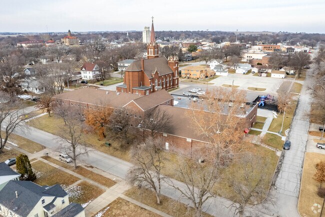St Wenceslaus School is located near St. Wenceslaus Catholic Church.