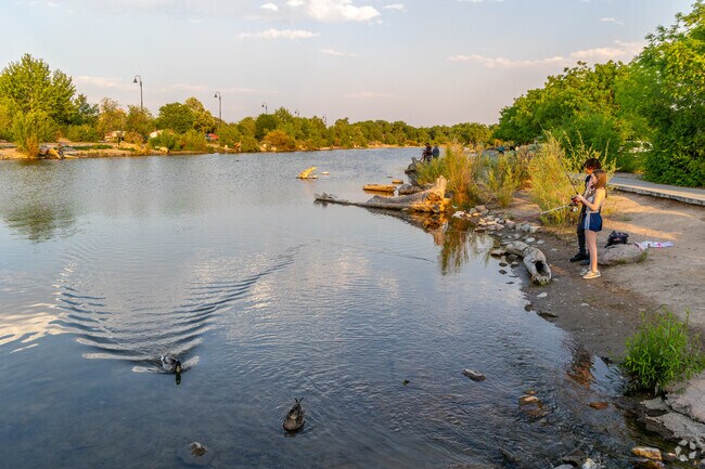 Have a great afternoon fishing with your friends at Tingley Beach in Albuquerque, New Mexico.
