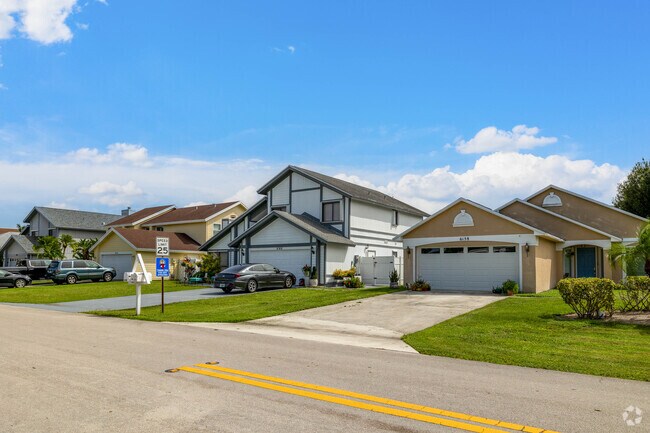 In this row of homes, there is a wide variety of designs in North Palm Beach Heights.