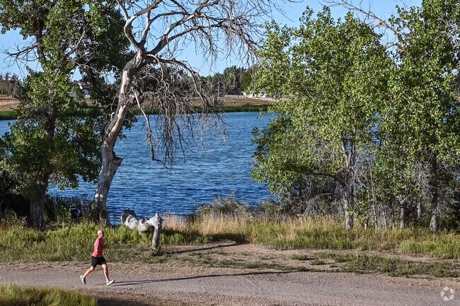 Running around the lake is easy on the trails at McKay Bike Park.