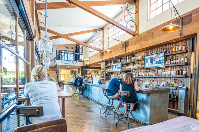 Pedalers Fork is both a bike shop and restaurant serving seasonal favorites.